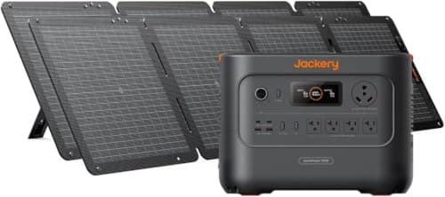 Jackery HomePower 3000 and 2x100Wair Solar Panels,3072Wh,3600W | 7200W Surge, LFP Battery, Solar Generator, Essential Backup for Home Use, Power Outage, RV, Emergencies