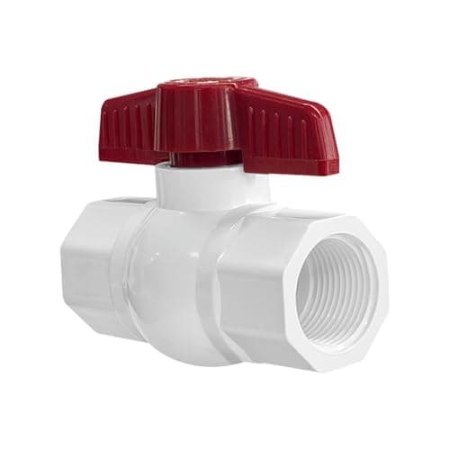 LESSO 1-1/2'' PVC Ball Valve, T-Handle, Threaded (NPT), 1 Pack