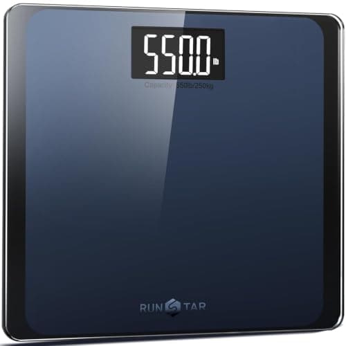 RunStar 550lb Bathroom Digital Scale for Body Weight with Ultra-Wide Platform and Large LCD Display, Accurate High Precision Scale with Extra-High Capacity