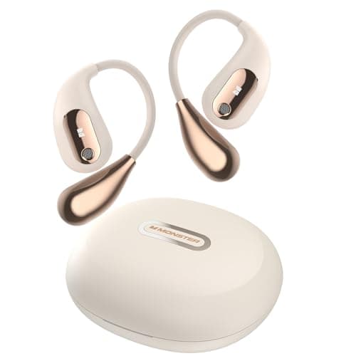 Monster AC210 Open Ear Earbuds, Bluetooth 5.4 Wireless Earbuds，Lightweight Comfort Bluetooth Headphones with Immersive Stereo Sound，30 Hours Playback, Type-C Charging, HD Voice Calls, IPX5 Waterproof