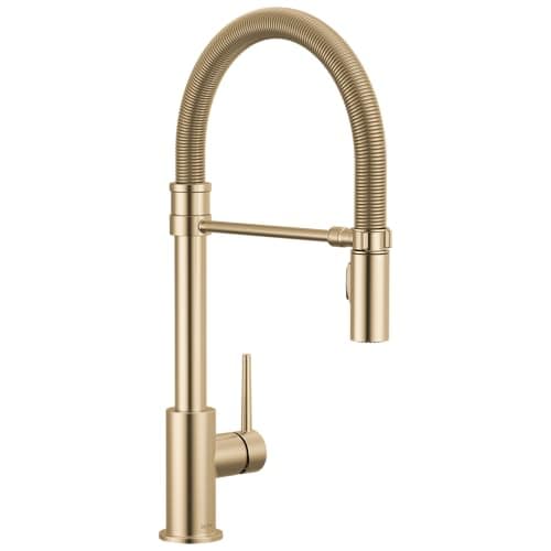 Delta 9659-CZ-DST Trinsic Deck Mount Pro Kitchen Faucet in Champagne Bronze