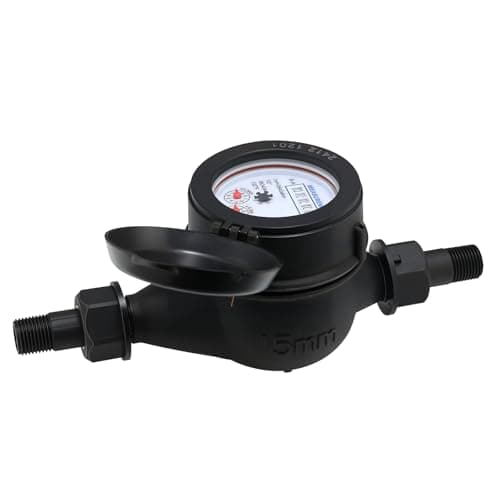 MEASUREMAN 1/2" Non-Pulsed Multi-Jet Cubic Meter Water Meter Durable Plastic 15mm Flow Compact Small-Scale Systems​