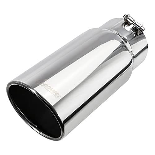 Upower Universal Diesel Trucks Car Exhaust Tip 4 Inch Inlet 6" Outlet 15" Long Stainless Steel Bolt-On