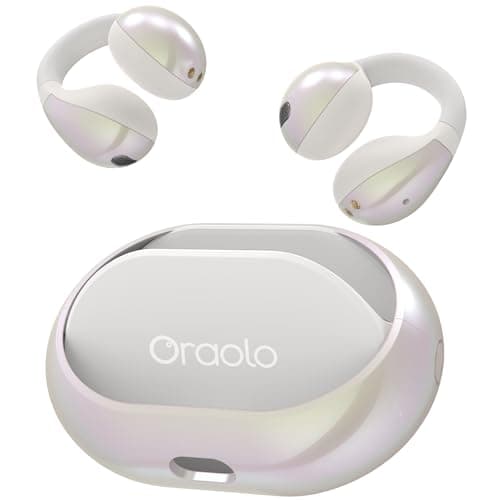 Oraolo Open Ear Headphones, Bluetooth 5.4 Wireless Earbuds with Stereo Sound, ENC Clear Call, 21H Playtime, Type-C Charging, Touch Control,IPX6 Waterproof Open Ear Clip-On Earbuds for Outdoor Workout