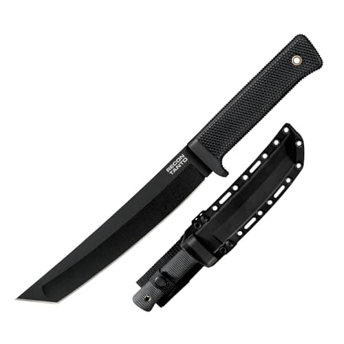 Cold Steel Recon Tanto Fixed Blade Knife with Sheath, SK-5 Steel, 7.0" (49LRT)