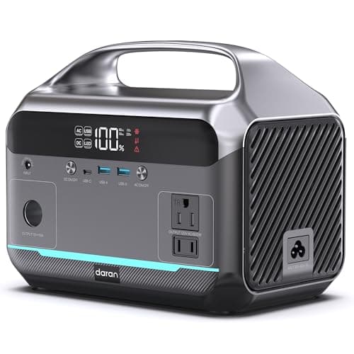 Portable Power Station 1200W Peak, 288Wh LiFePO4 Battery Solar Generator | 1.8hrs Fast Charging, Power Bank with AC Outlets, Emergency Backup for Home Use, RV Camping, Road Trip (Solar Panel Optional)