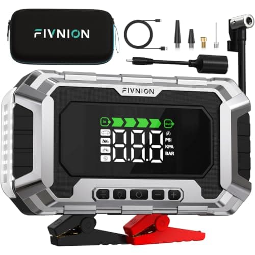 20000mAh Jump Starter with Air Compressor, 6000A Car Battery Booster Pack