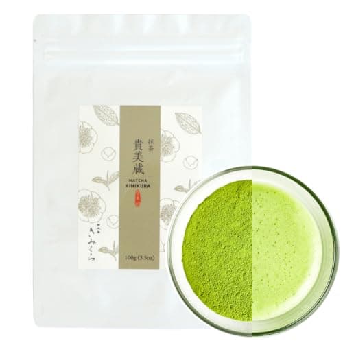 KIMIKURA Ceremonial Grade Matcha Green Tea Powder Japan-wide Blend, 100g/3.5oz Pack