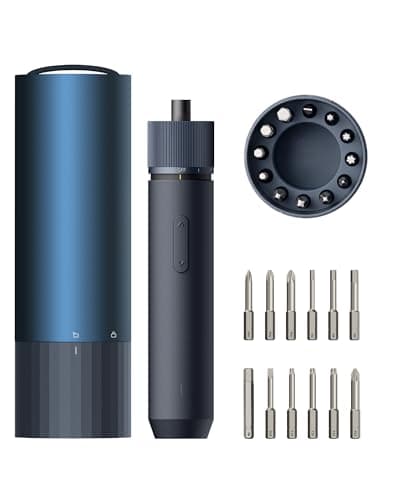 HOTO Electric Screwdriver Set, 3.6V Cordless Screwdriver Set | USB-C Rechargeable 3 Torque Settings, 1500mAh Battery, LED Light & 12 S2 Metal Bits for Furniture/Electrical Repairs