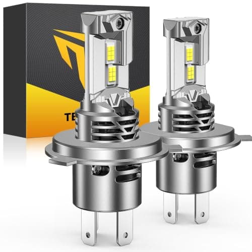 Termitor 𝐁𝐫𝐢𝐠𝐡𝐭𝐞𝐬𝐭 H4 LED Headlight Bulbs, 𝟏𝟐𝟎,𝟎𝟎𝟎𝐋𝐌 𝟏𝟒𝟎𝟎% Ultra-Bright, 1:1 Size Wireless 9003 High and Low Beam, 6500K Cool White, Plug and Play