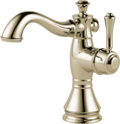Delta 597LF-PNMPU Cassidy Single Handle Bathroom Faucet in Polished Nickel