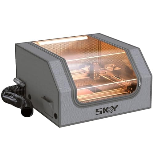 Skouphy Updated Integrated Laser Engraver Enclosure with LED Light, Tent Fits for Most Laser Cutter 720x720x400mm