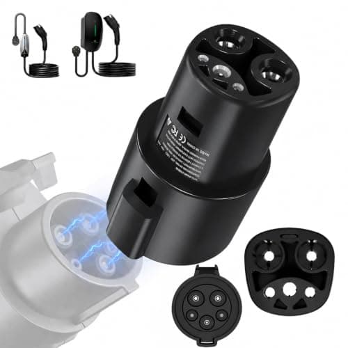 J1772 to NACS EV Charging Adapter, 80A 240V Compatible with Tesla Model 3/Y/S/X, Cybertruck and NACS Electric Vehicles