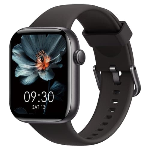 Smart Watch for Men Women, Bluetooth Calling, 1.85" HD Touch Screen Fitness Tracker, 140+ Sports Modes, Heart Rate Sleep Monitor, DIY Dial, IP68 Waterproof, Compatible with Android & iOS(Black)