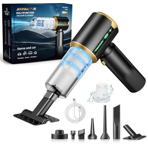 Cordless Handheld Car Vacuum Cleaner: 7-in-1 and 16000Pa Suction - Inky