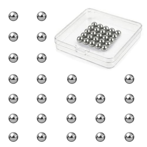 Mardatt 25PCS 12mm Precision Bearing Steel Balls, Metric Bicycle Bearing Balls for Motorcycles, Bicycles, Casters, Household Furniture