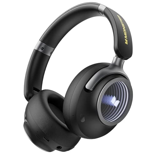 Monster Persona 4th ANC Active Noise Canceling Headphones,Wireless Bluetooth Over Ear Headphones with 3 EQ Modes,and 70H Playtime,Bluetooth 6.0,Deep Bass,Foldable Comfort Design for Leisure,Travel