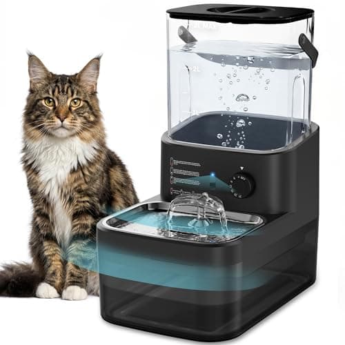 3L Filterless Cat Water Fountain, Wireless, Wastewater Separation-Black