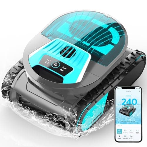 Pleco Pro Cordless Robotic Pool Cleaner with 240Min Runtime，Pure Black