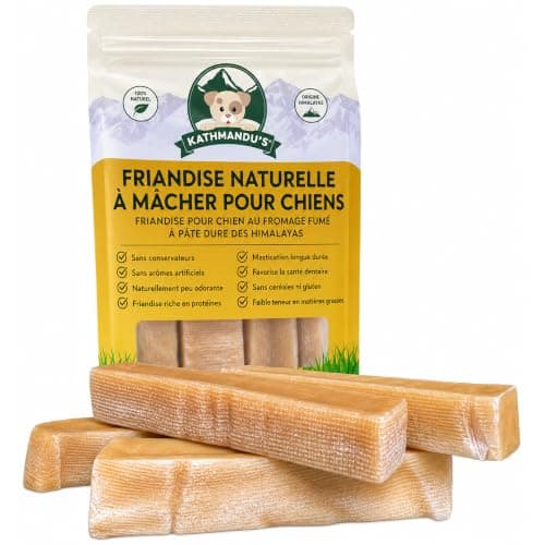 Himalayan Yak Cheese Dog Chews Large/XL 4 Count | Long Lasting Dog Chews for Aggressive Chewers, All Natural Yak Chews, Rawhide Free, No Preservatives