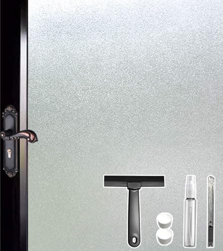 DUOFIRE Privacy Window Film Frosted Glass Film Static Cling Window Films