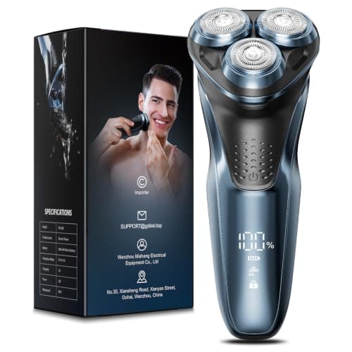 Travel Electric Shaver for Men:5D Floating Head Shavers for Men, Electric Blue