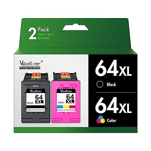 Valuetoner 64XL for HP 64 XL HP64 Ink Cartridge Replacement 64XL Combo Pack
