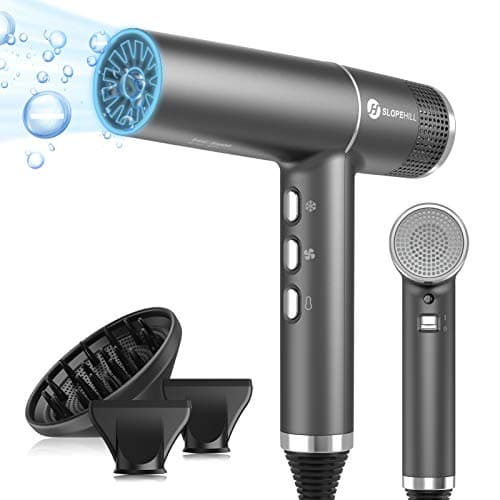 Slopehill Hair Dryer with Unique Brushless Motor | Intelligent Fault Diagnosis | Innovative Microfilter | Oxy Active Technology | Led Display (Gray)