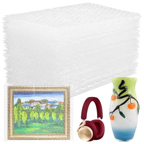 50PCS 8x10" Bubble Pouches,Clear Bubble Out Bags,Double Wall Shockproof | Double-Walled Shockproof Foam Cushioning,Not Self-Seal,Lightweight,Protection,Ideal for Packing, Moving,Shipping