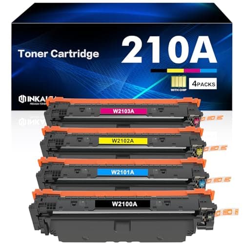 210A Toner Cartridges 4 Pack for HP 210A 210X MFP 4301dw 4201dw with Chip