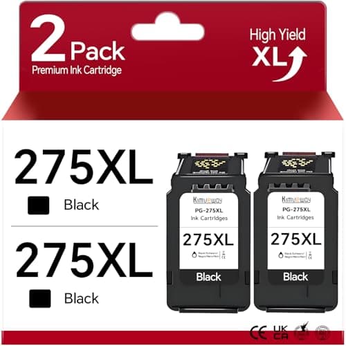 275XL Ink Cartridges Black Replacement for Canon 275 PG-275 Black Ink Cartridge Work with Pixma TS3720 TR4720 TR4700 TR4722 TS3500 TS3520 Printer (2 Black)